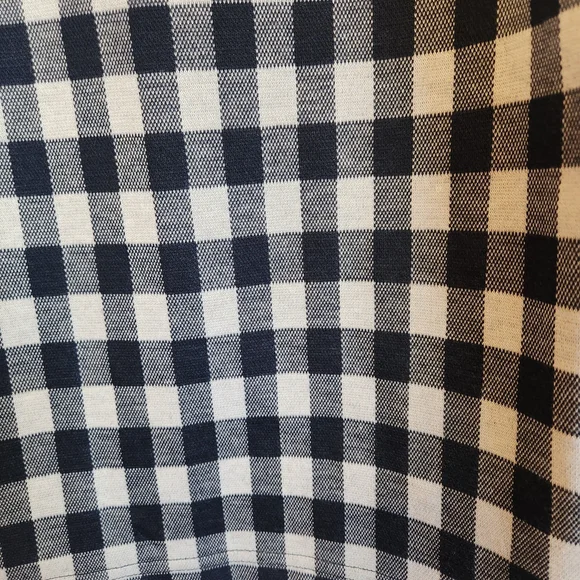 NWT Urban Revivo Blue/White Check Mini Dress Size 6 Adjustable Straps Side Zip - Picture 5 of 14